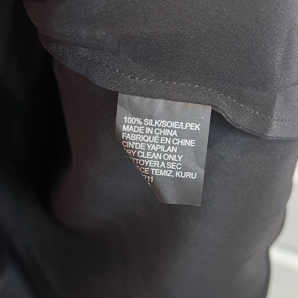 Jay Godfrey One-Shoulder Silk Blouse in Black Size 6 - Picture 5 of 5